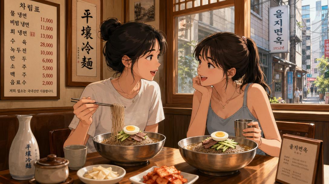 GPT 이미지 2로 생성한 애니 친구들 소바 먹기