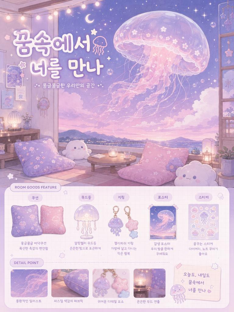 AI-generated Soft Dreamy Korean Room Decoration Poster made with GPT Image 2