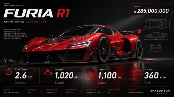 AI-generated High-design Racing Car Spec Sheet Poster made with GPT Image 2