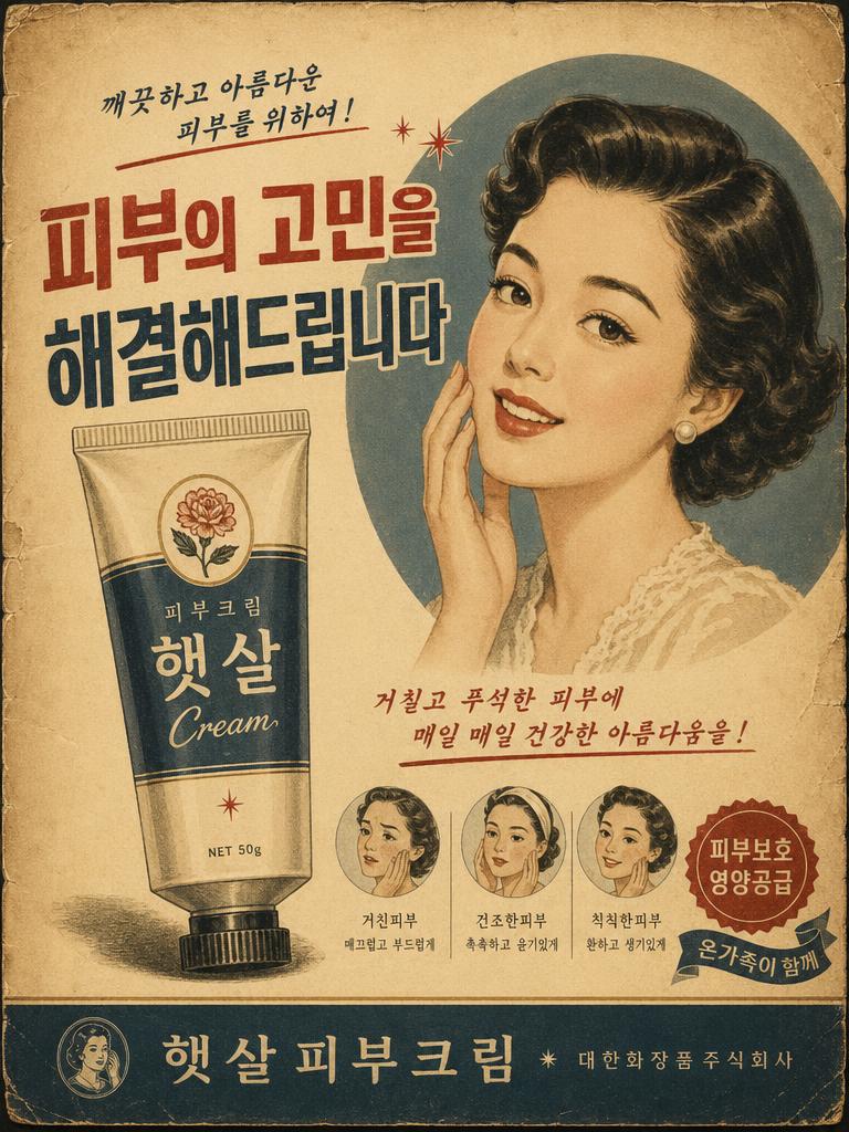 GPT 이미지 2로 생성한 빈티지 감성 제품 광고 포스터