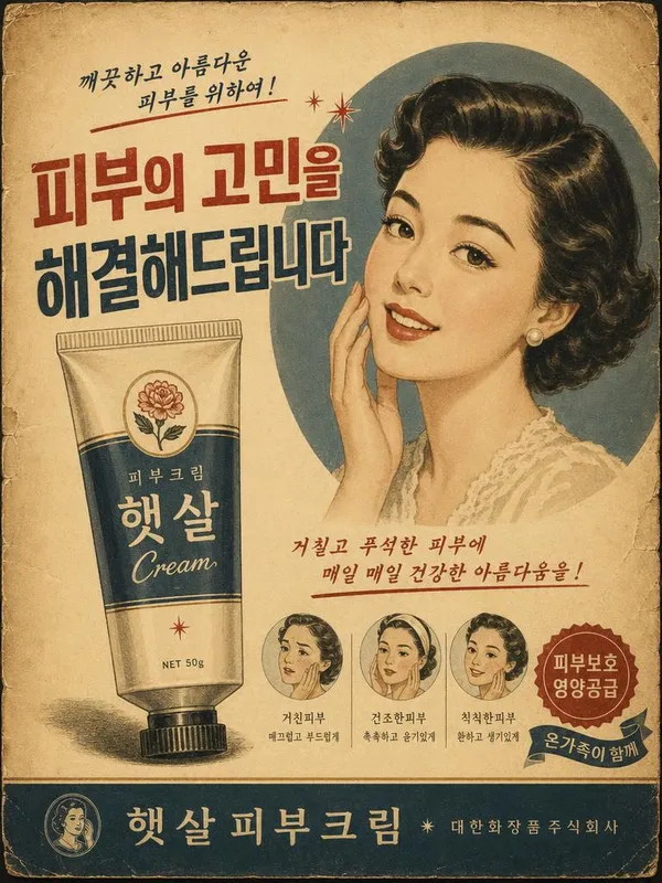 AI-generated Vintage-style Product Advertisement Poster Featuring a Classic Tube of Cream made with GPT Image 2