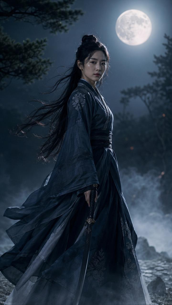AI-generated Oriental Wuxia Warrior Vertical Portrait made with GPT Image 2