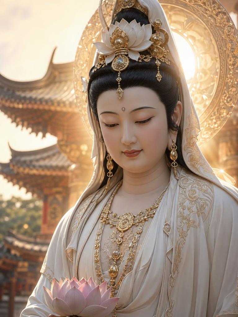 AI-generated Photorealistic Portrait of a Korean Buddhist Bodhisattva Figure made with GPT Image 2