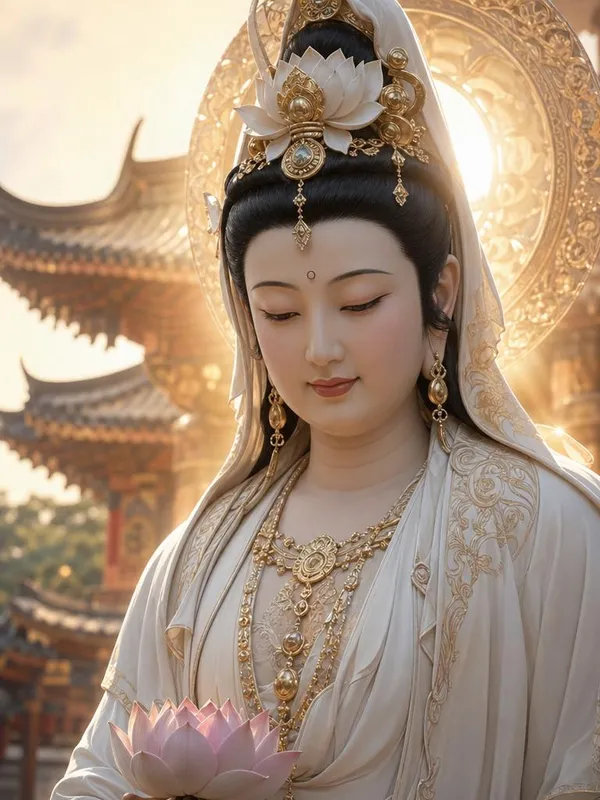 AI-generated Photorealistic Portrait of a Korean Buddhist Bodhisattva Figure made with GPT Image 2