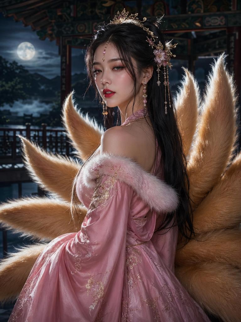 GPT 이미지 2로 생성한 구미호 판타지 글래머 인물 사진