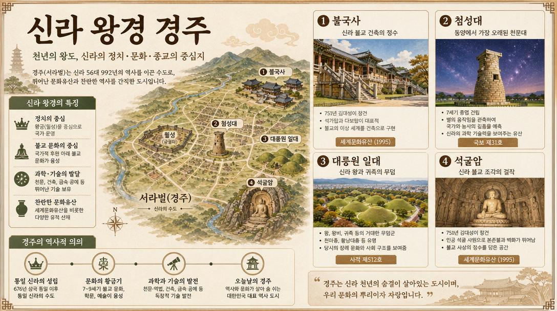 GPT 이미지 2로 생성한 경주 역사 설명 슬라이드