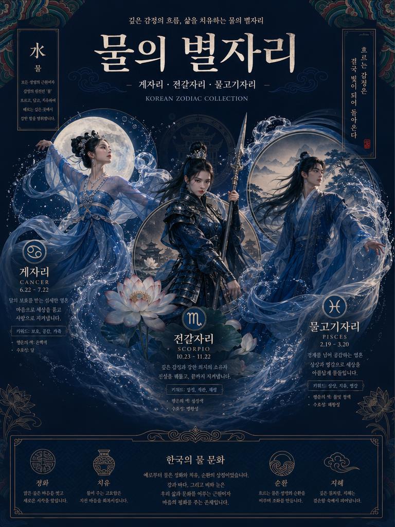 AI-generated Water Zodiac Character Poster made with GPT Image 2