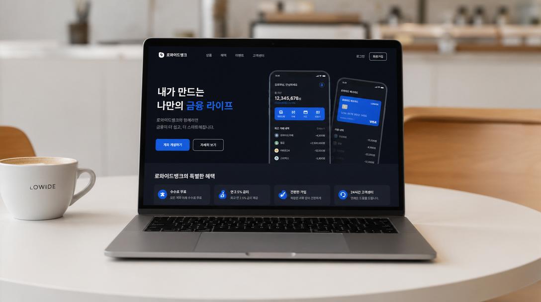 AI-generated Hyper-realistic Laptop Mockup on a Minimal White Korean Café Table made with GPT Image 2