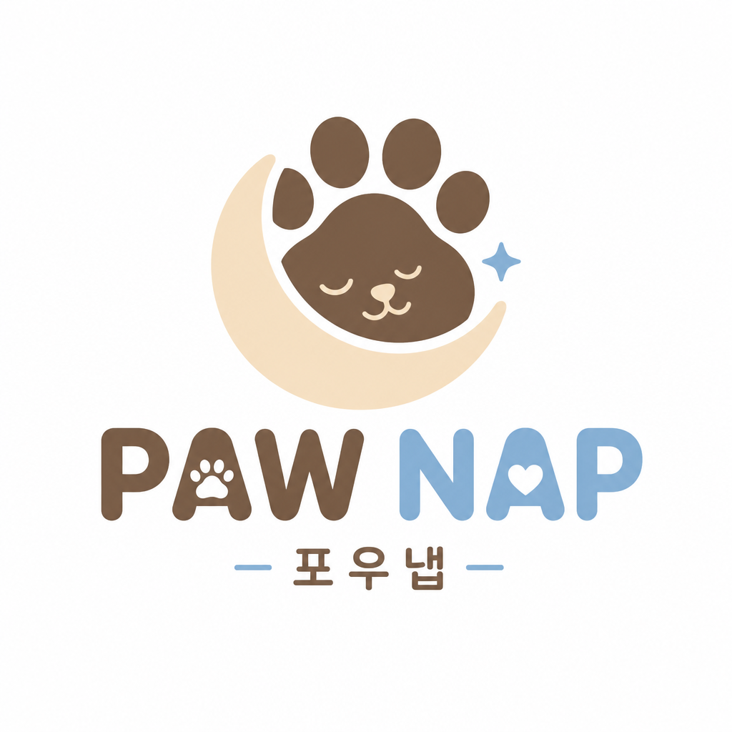 AI-generated Friendly Modern Logo for a Korean Pet Lifestyle Brand Named 'PAW NAP' made with GPT Image 2
