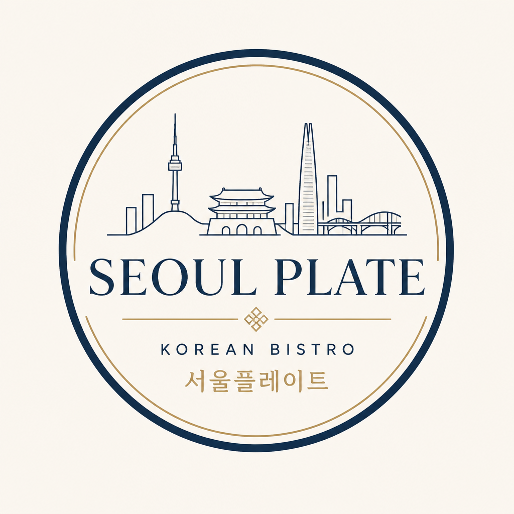 AI-generated Refined Korean Bistro Restaurant Logo Named 'SEOUL PLATE' made with GPT Image 2