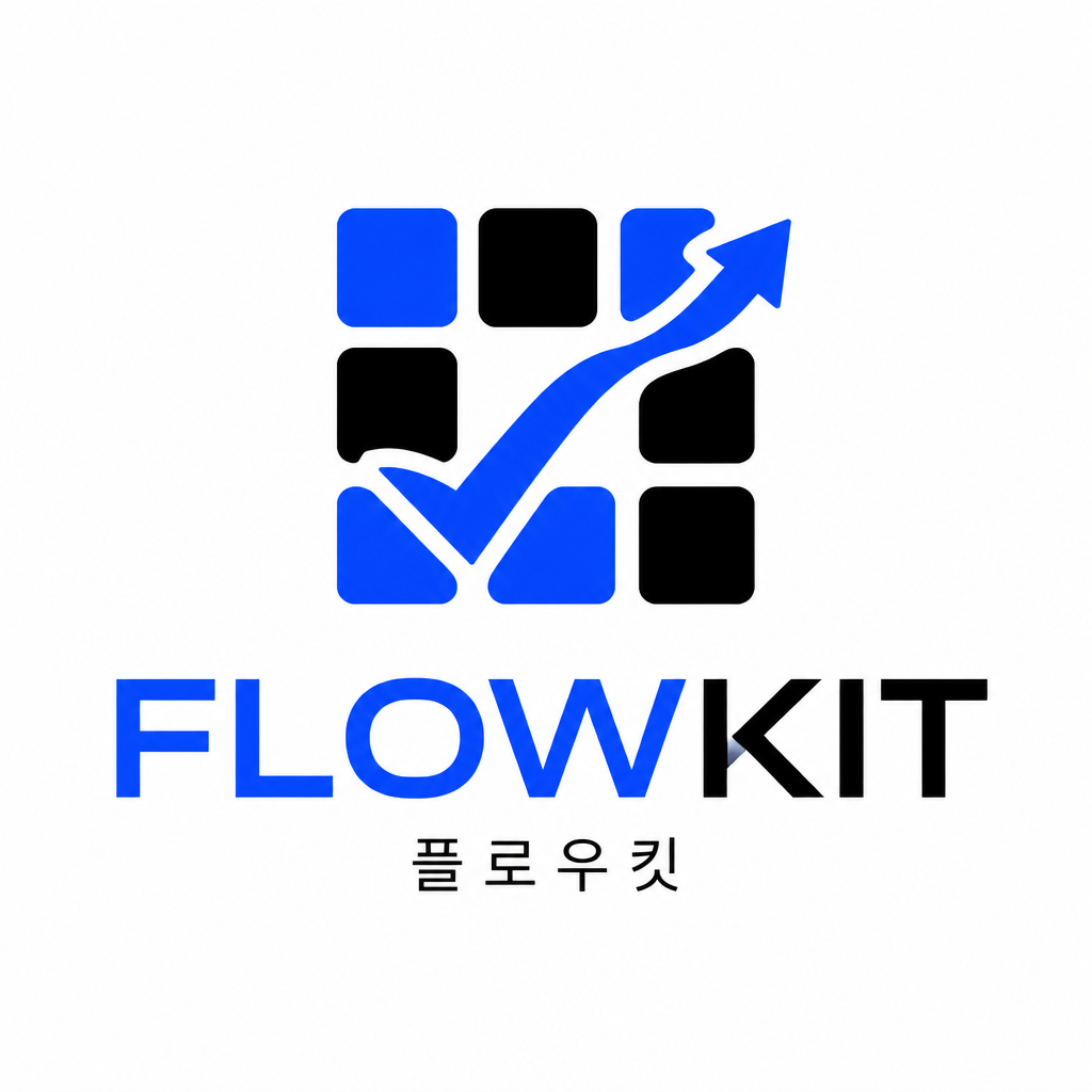 AI-generated Crisp Technology Startup Logo for an AI Productivity App Named 'FLOWKIT' made with GPT Image 2