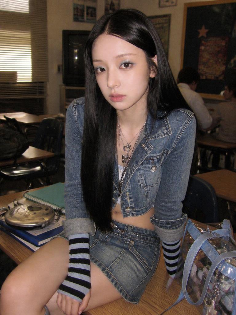 AI-generated Y2K Denim Classroom Transfer Student image with GPT Image 2
