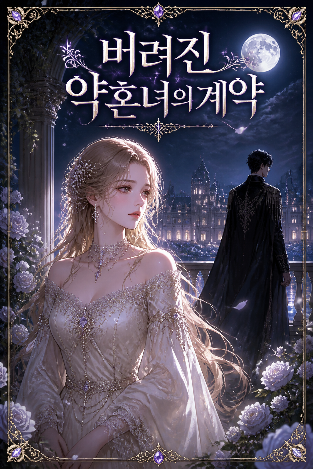 AI-generated Romance Fantasy Webnovel Cover made with GPT Image 2