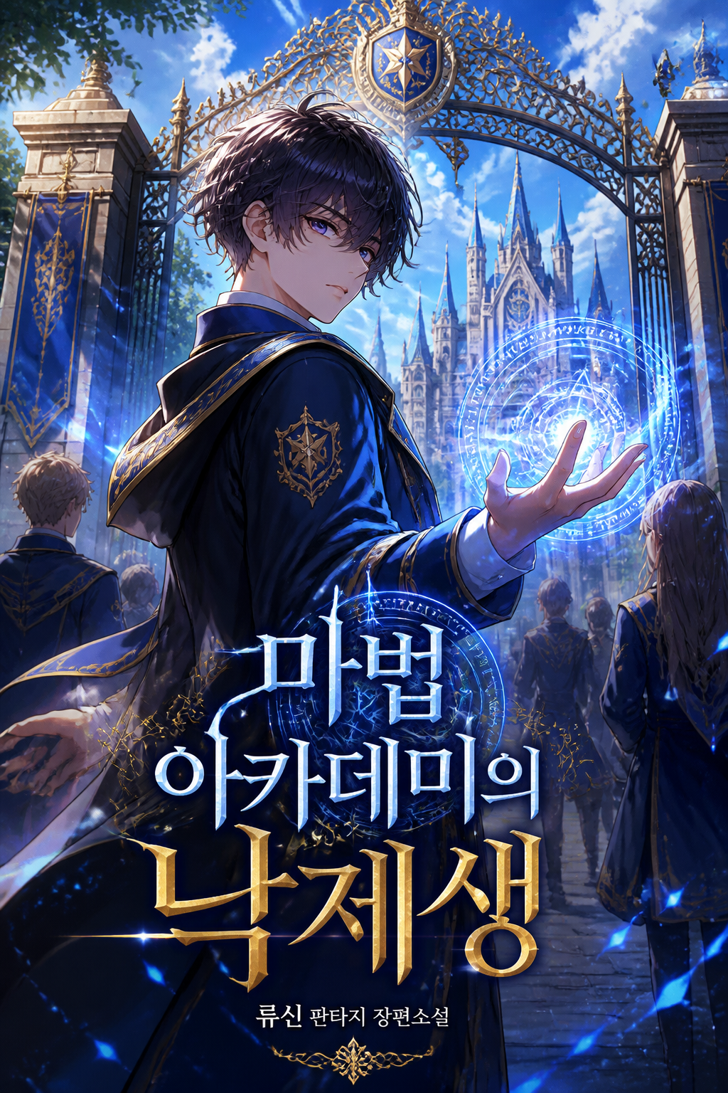 AI-generated Academy Fantasy Webnovel Cover made with GPT Image 2