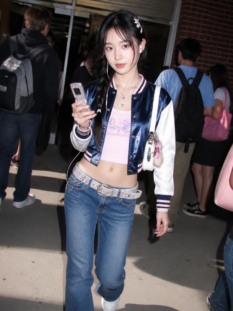 AI-generated Y2K Flip Phone Paparazzi Transfer Student image with GPT Image 2