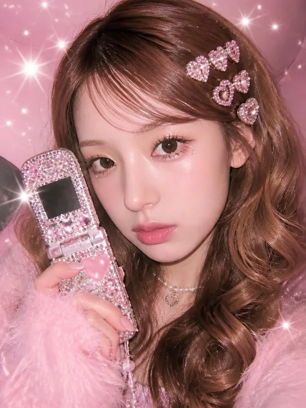 AI-generated Kirakira Decoden Gyaru Selfie