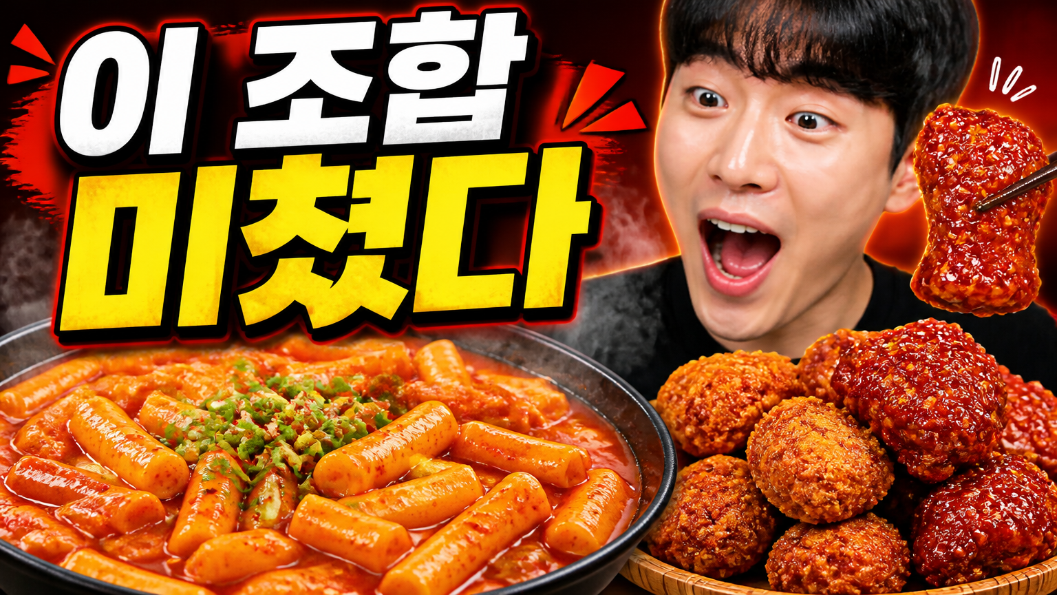 GPT 이미지 2로 생성한 먹방 썸네일