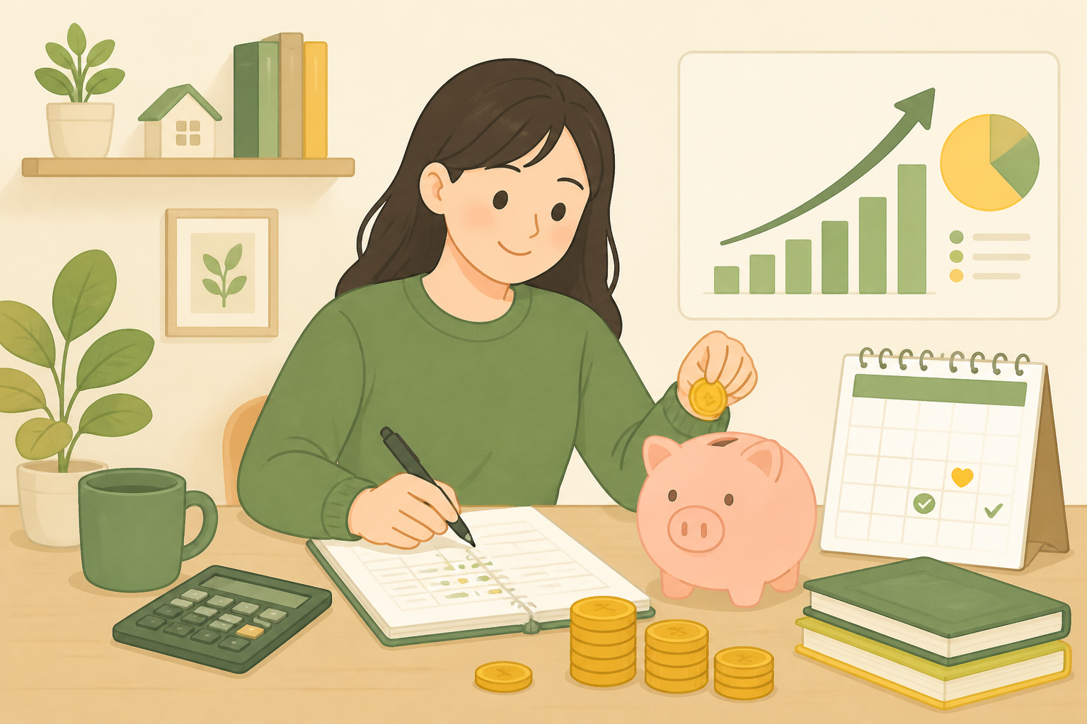 AI-generated Saving and Finance Illustration made with GPT Image 2