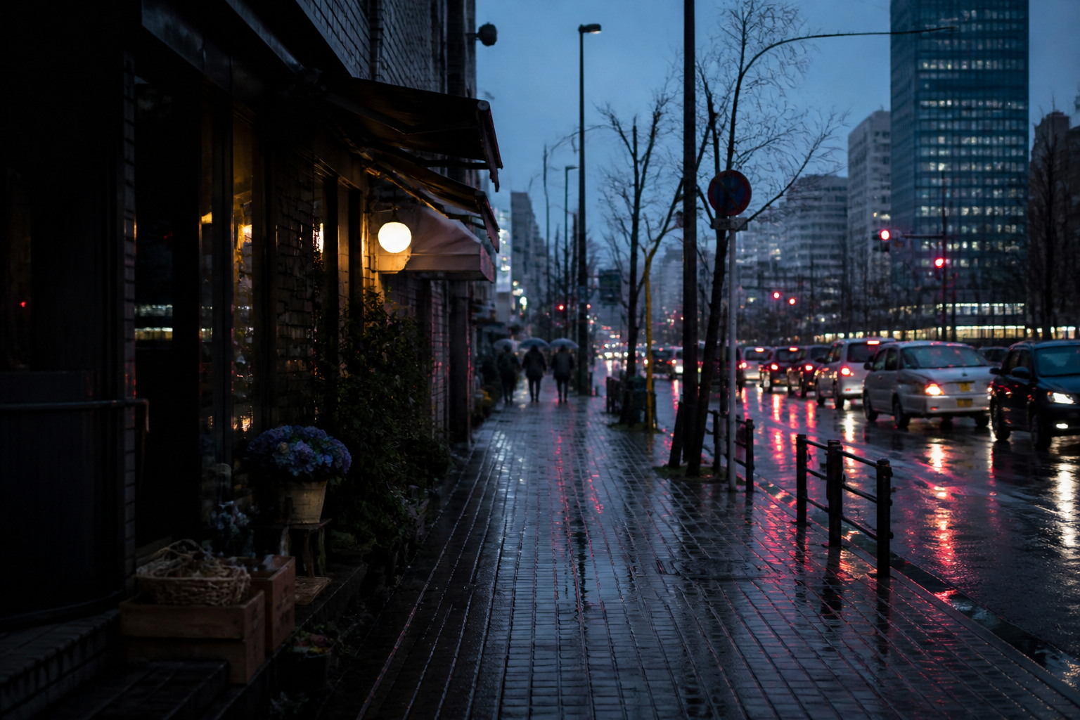AI-generated Rainy Seoul Street Photo made with GPT Image 2