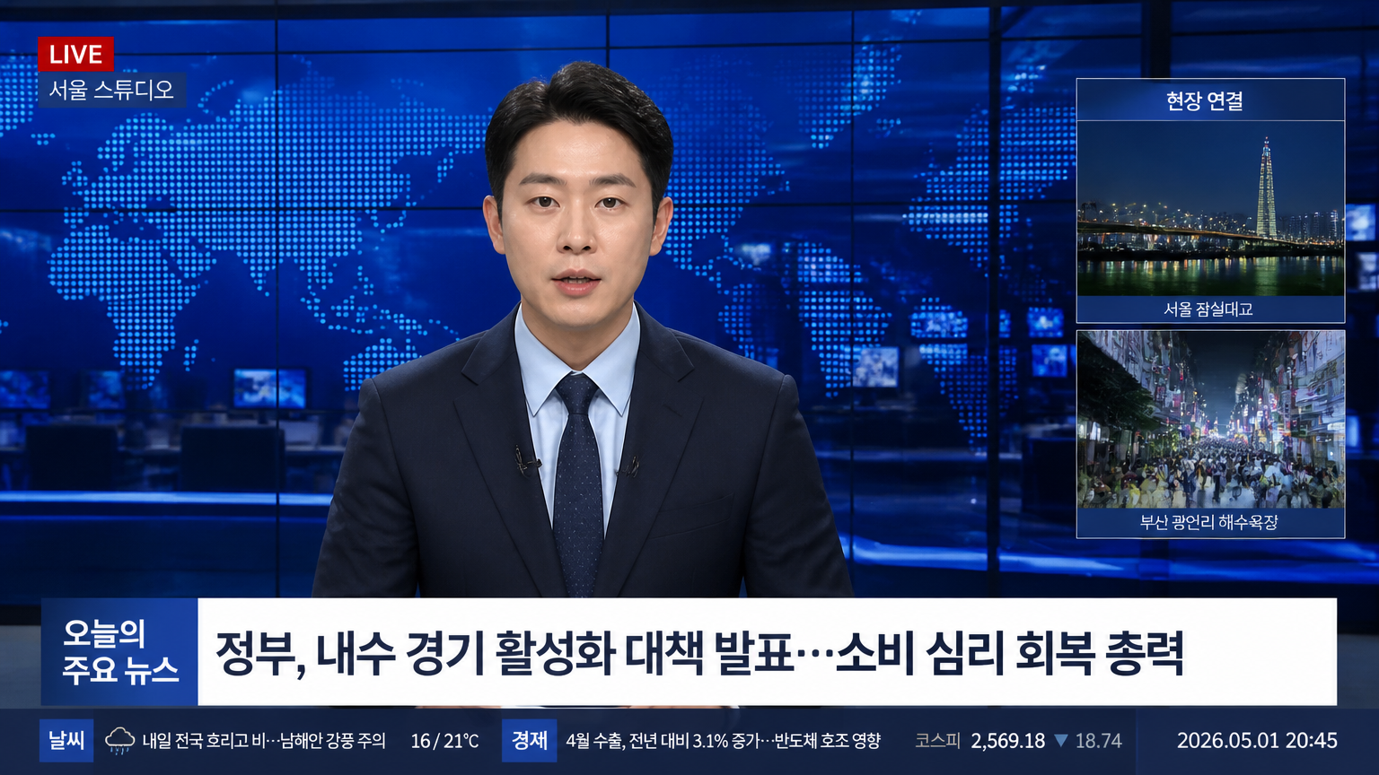 GPT 이미지 2로 생성한 뉴스 앵커 인터뷰 화면