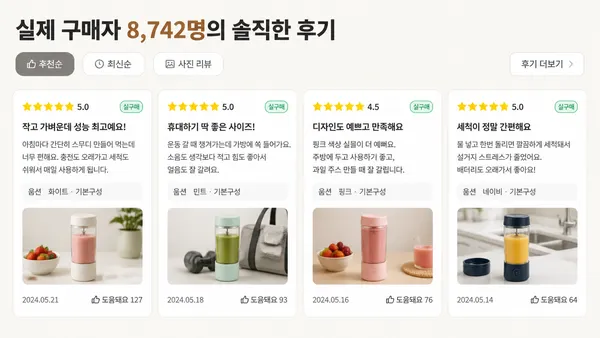 AI-generated Smart Store Review Card Section made with GPT Image 2