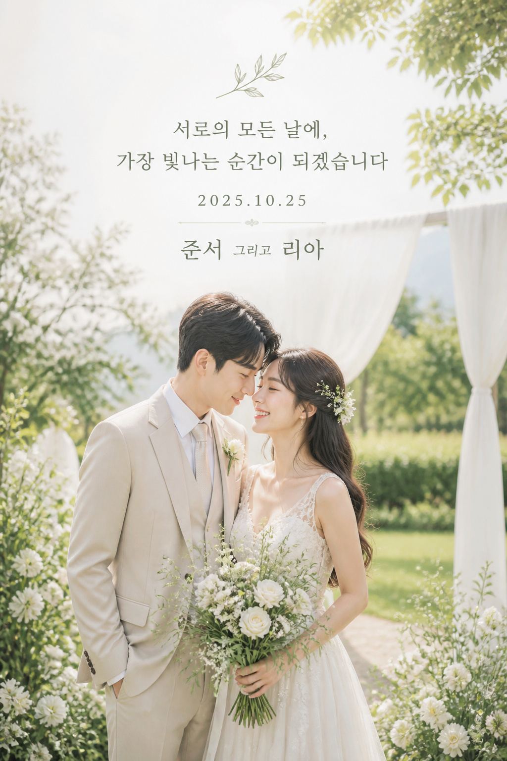 AI-generated Outdoor Wedding Snap Invitation made with GPT Image 2