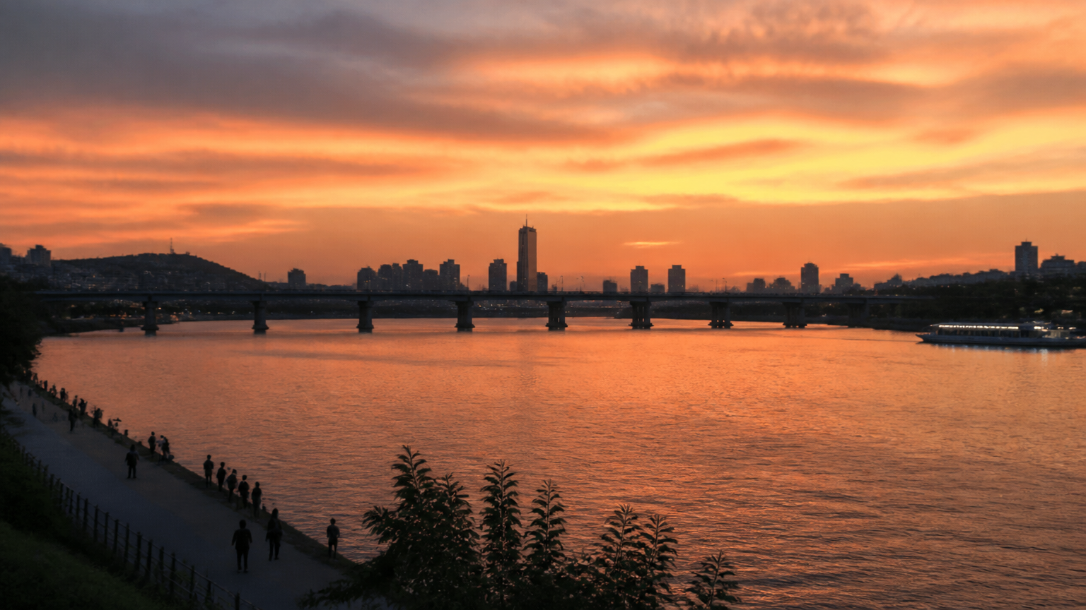 AI-generated Han River Sunset Photo made with GPT Image 2