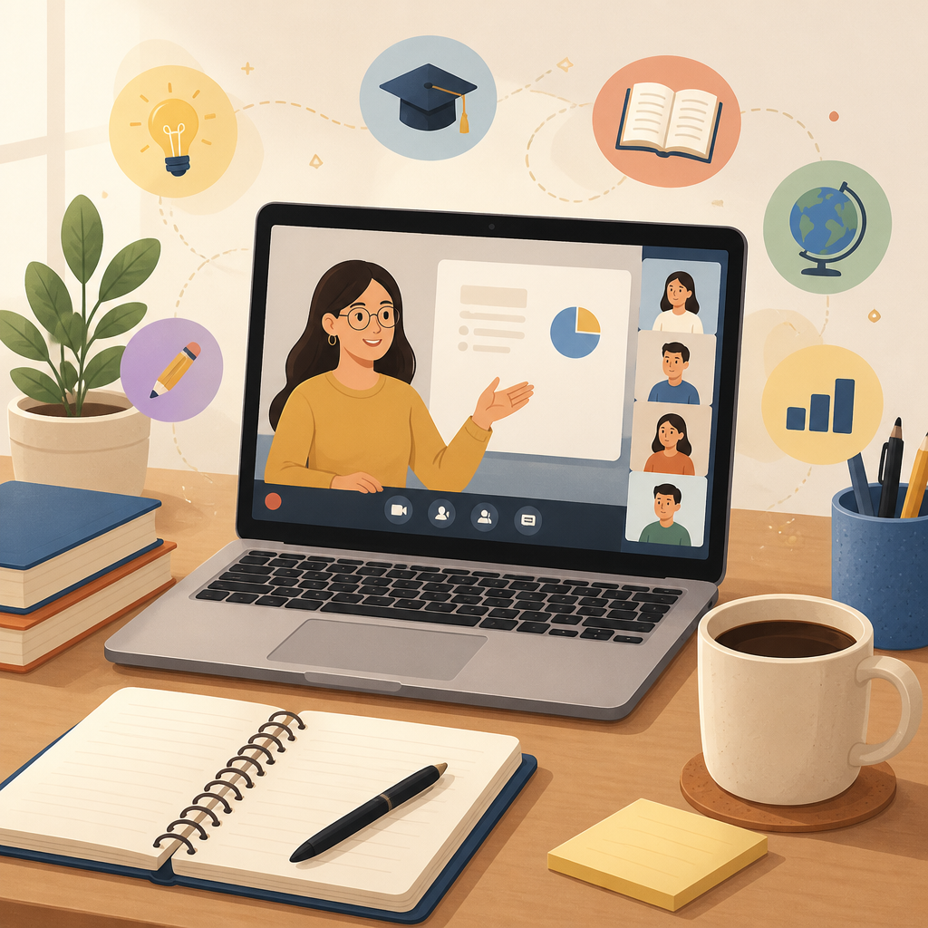 AI-generated Online Class Illustration made with GPT Image 2