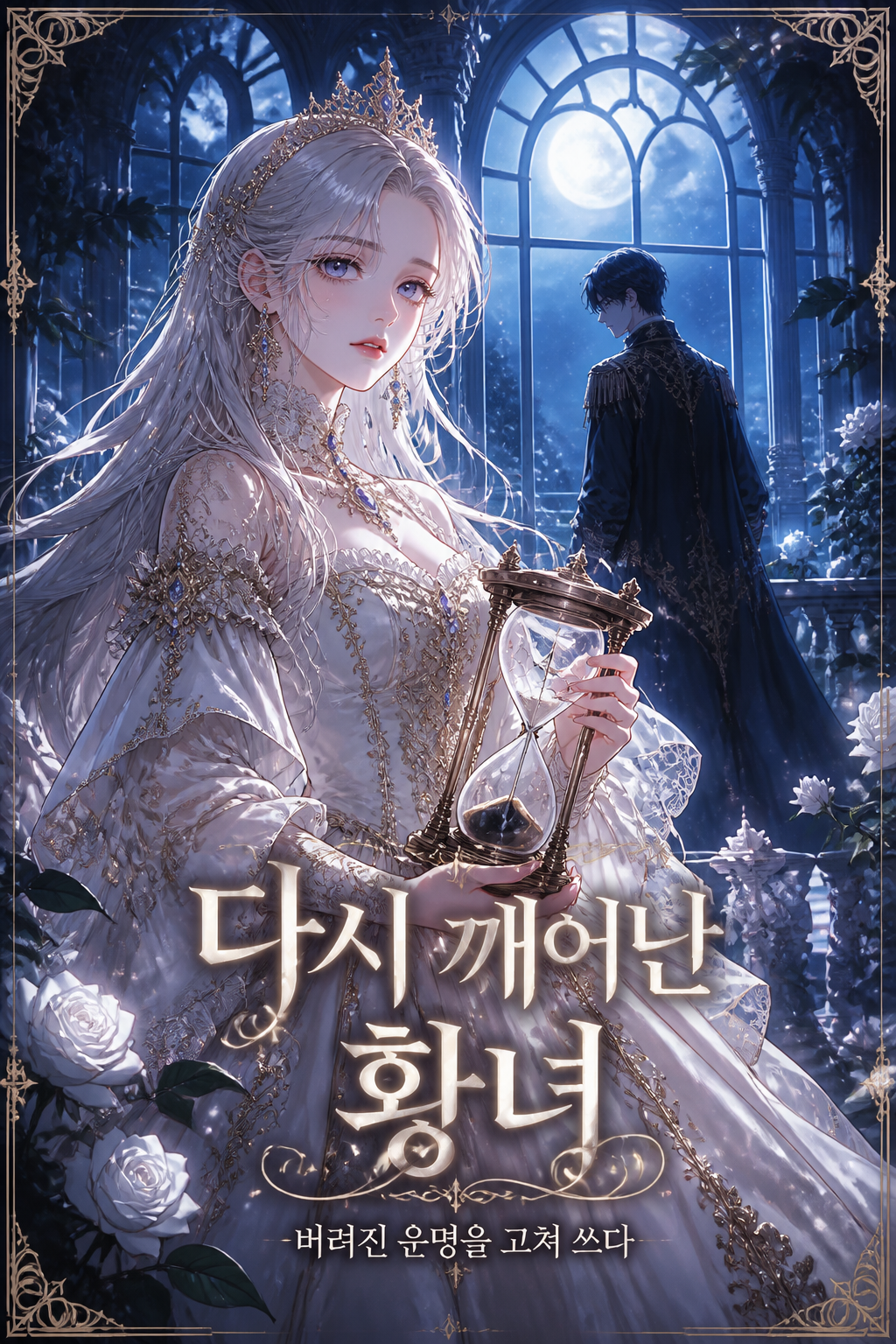 AI-generated Reincarnation Royal Romance Fantasy Cover made with GPT Image 2
