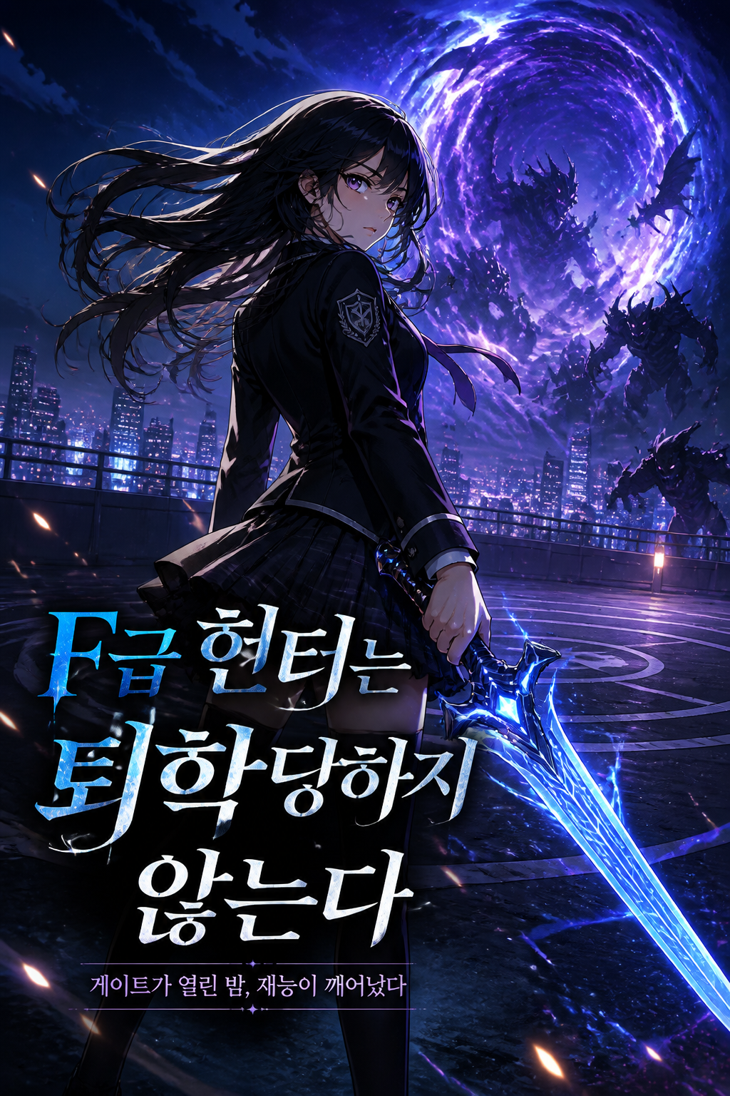 AI-generated Hunter Academy Fantasy Cover made with GPT Image 2