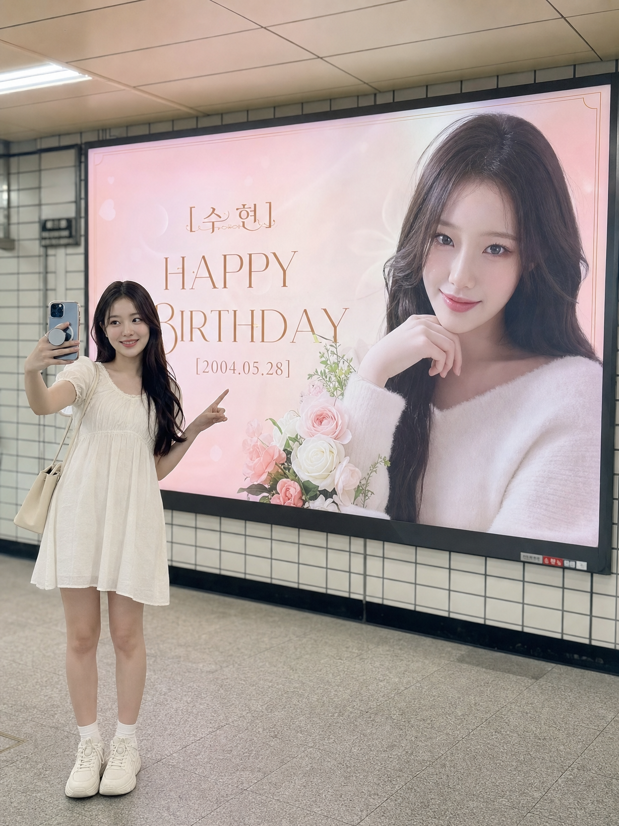 GPT 이미지 2로 생성한 생일 전광판 인증샷