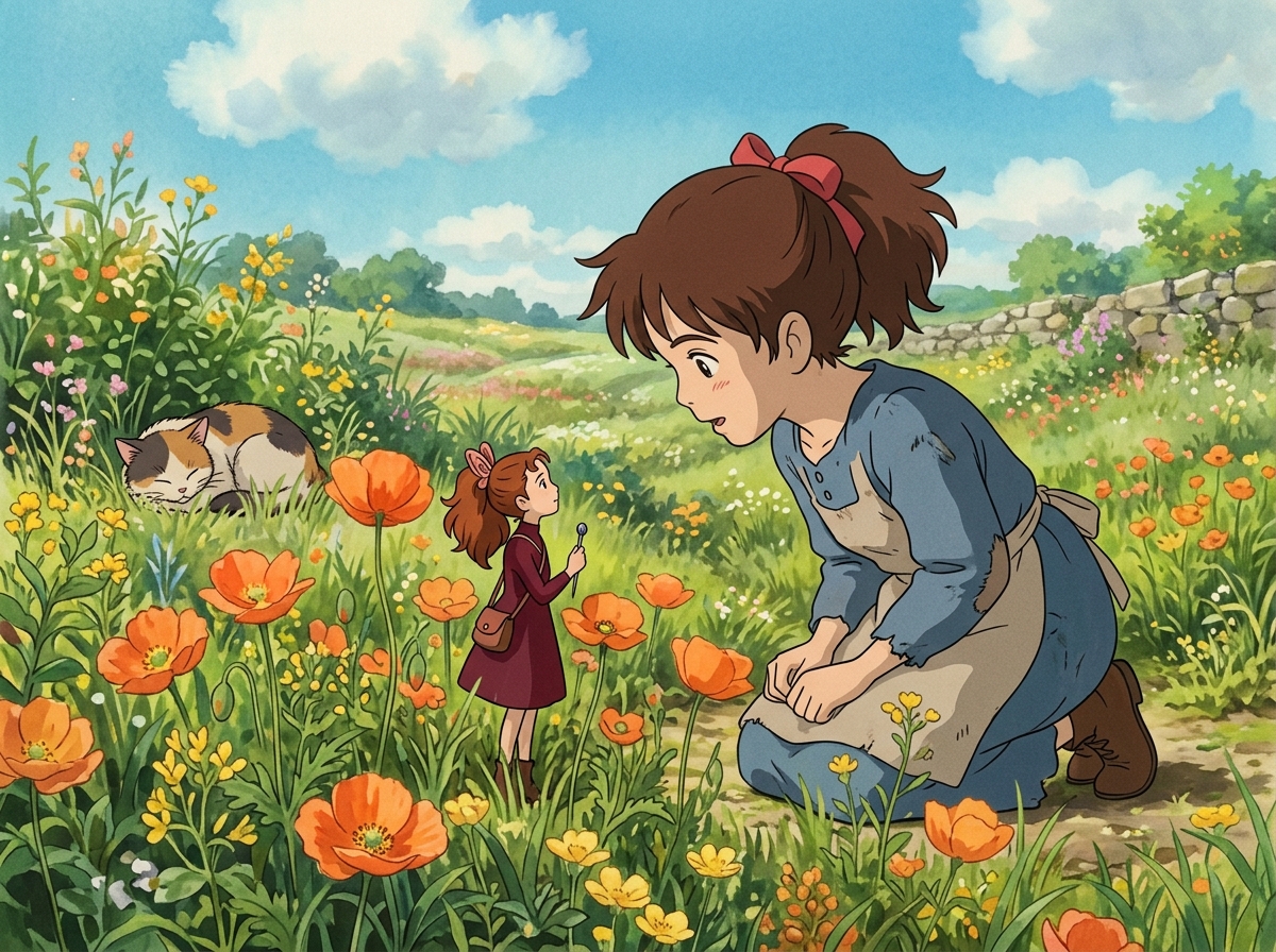AI-generated Meeting a Tiny Fairy in the Flower Field made with Nano Banana 2