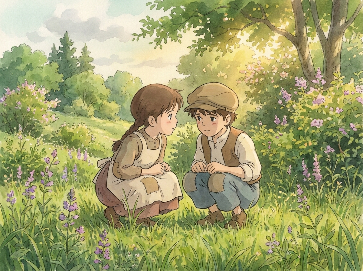 AI-generated A Secret in the Wildflower Field made with Nano Banana Pro