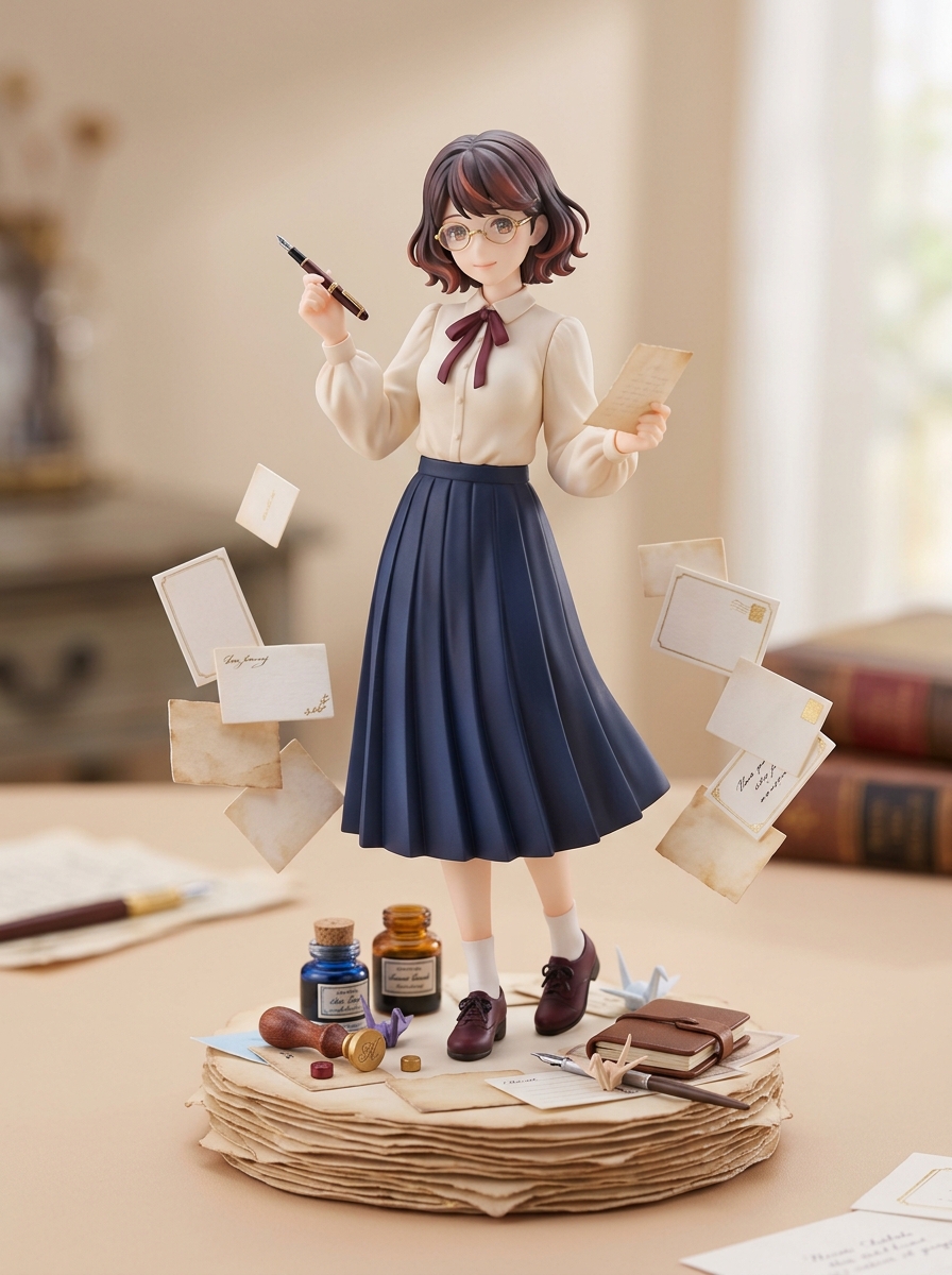 AI-generated Vintage Stationery Muse Figure made with Nano Banana 2