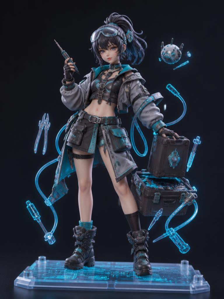 AI-generated Cyberpunk Mechanic Figure made with GPT Image 2