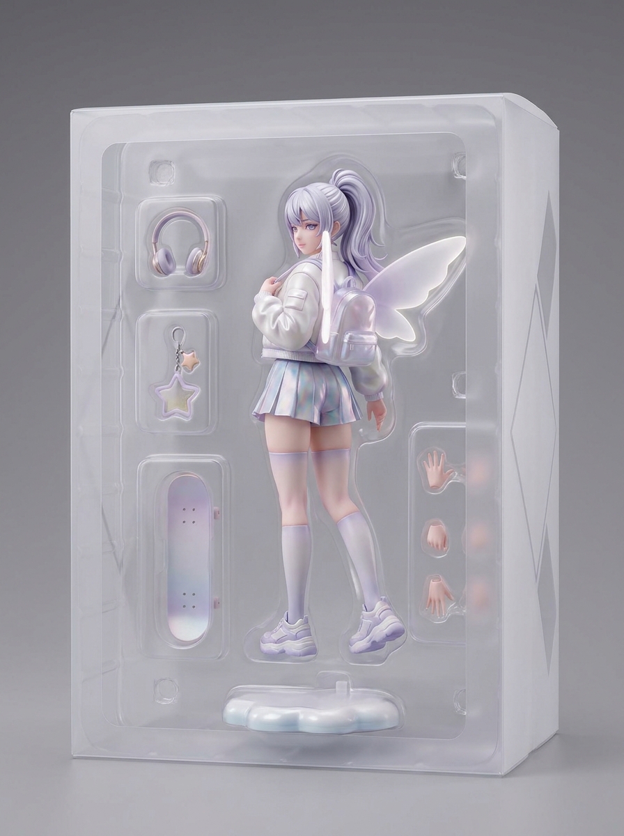 AI-generated Urban Fairy Boxed Figure made with Nano Banana Pro