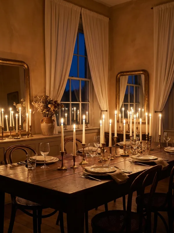 AI-generated Candlelit Dining Atelier made with Nano Banana Pro