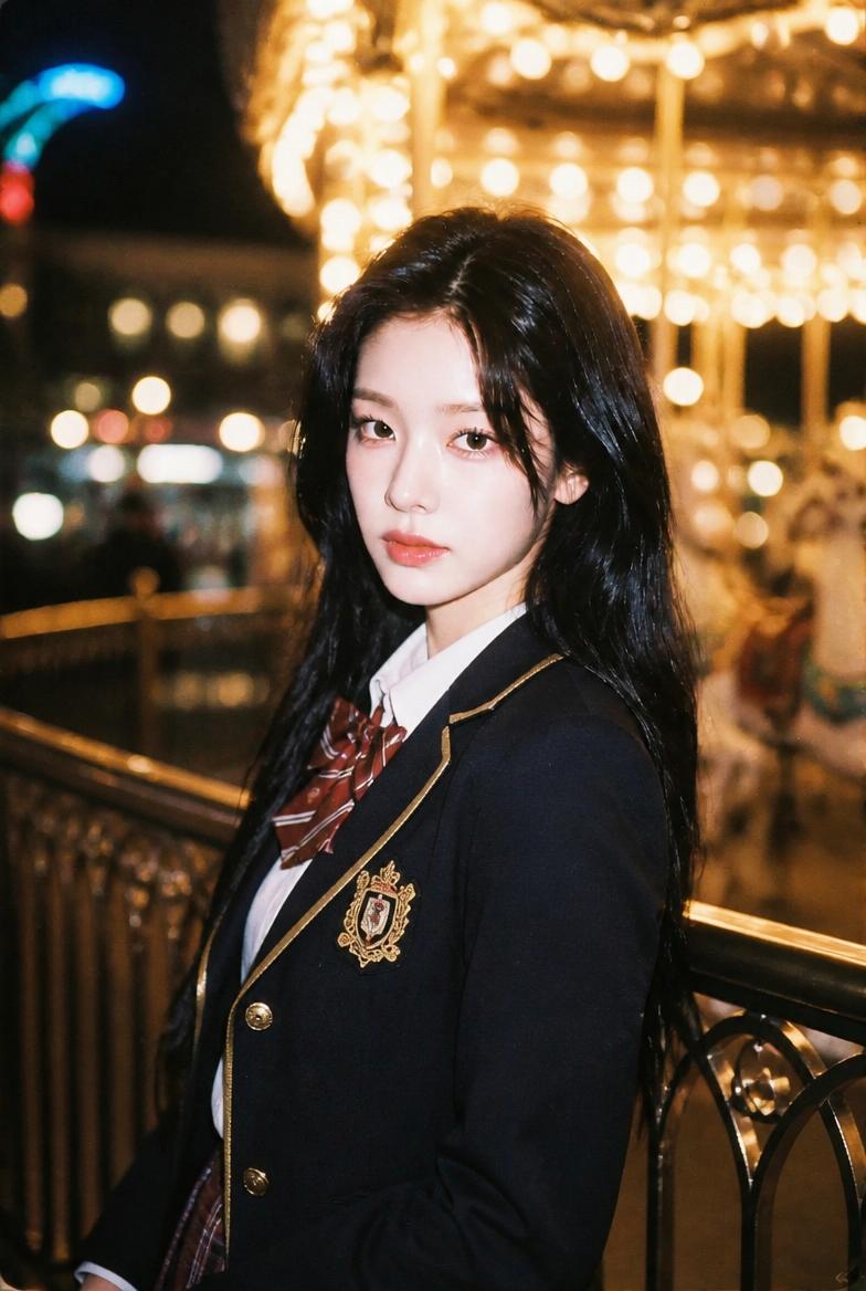 GPT 이미지 2로 생성한 회전목마 야간 교복 인생샷