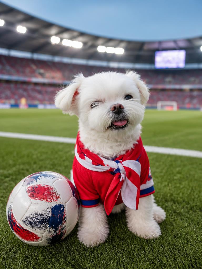 AI-generated Dog Mascot on the Pitch made with GPT Image 2