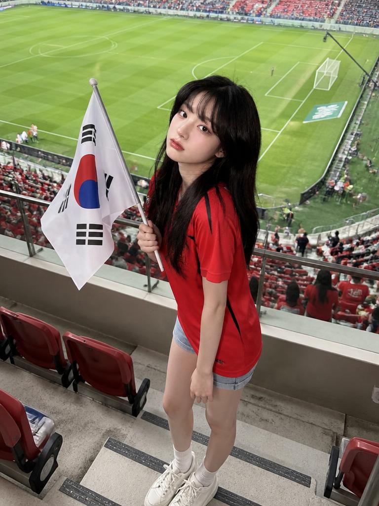 AI-generated Full-Body Flag Cheering Shot made with GPT Image 2