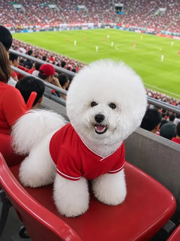 AI-generated Dog Fan in Stadium Seat made with GPT Image 2
