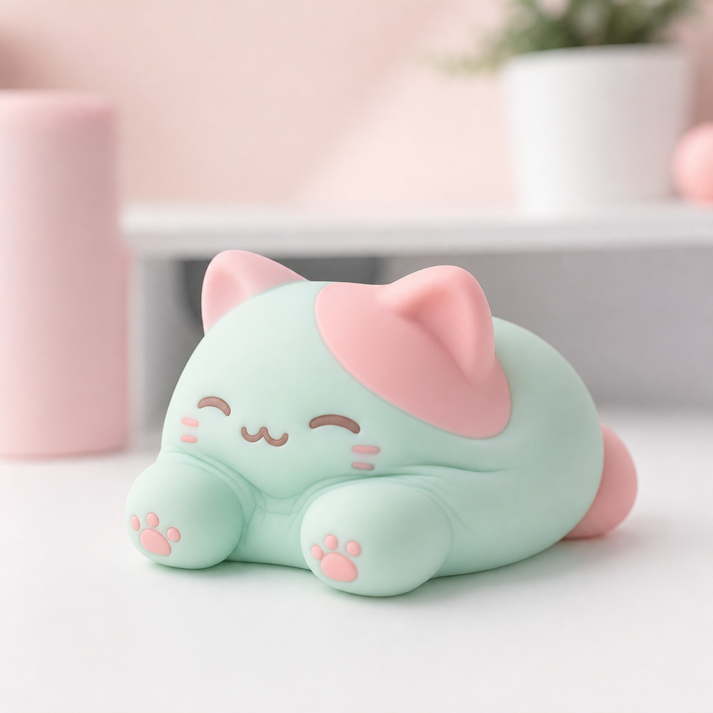 GPT 이미지 2로 생성한 파스텔 말랑이 고양이 장난감