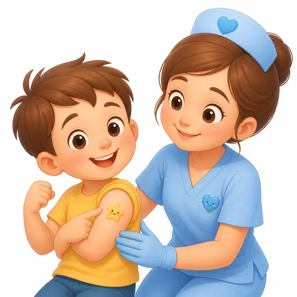 AI-generated Pediatric Vaccination Guide Illustration made with GPT Image 2