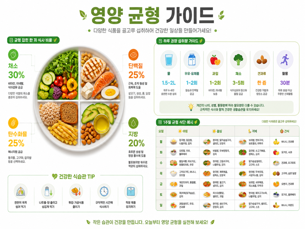 GPT 이미지 2로 생성한 영양 균형 가이드 인포그래픽