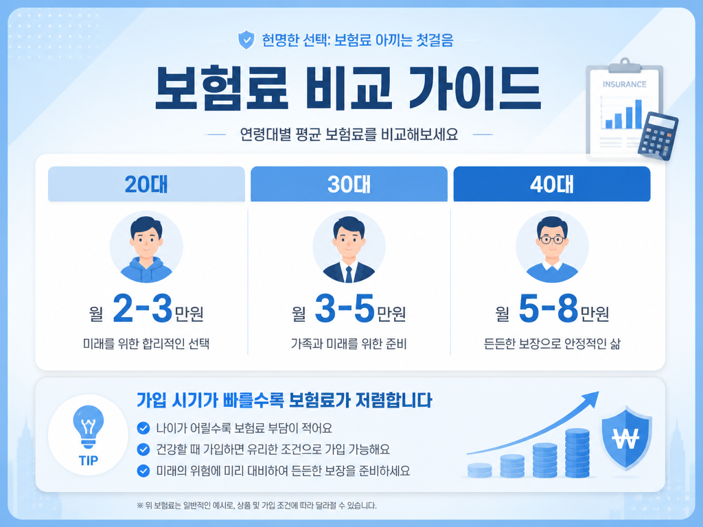 GPT 이미지 2로 생성한 보험료 비교 카드뉴스