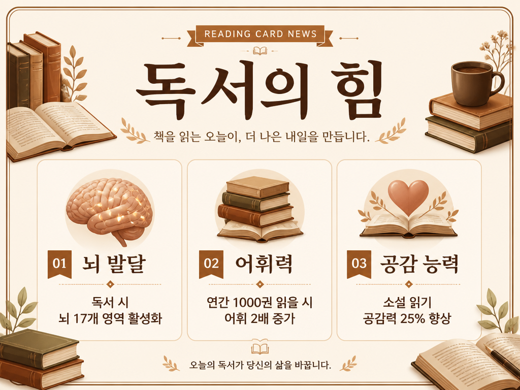 GPT 이미지 2로 생성한 독서 교육 카드뉴스