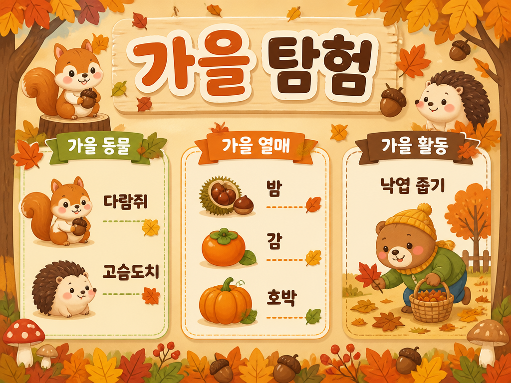 GPT 이미지 2로 생성한 계절 테마 환경판