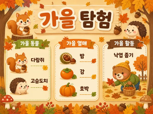 GPT 이미지 2로 생성한 계절 테마 환경판