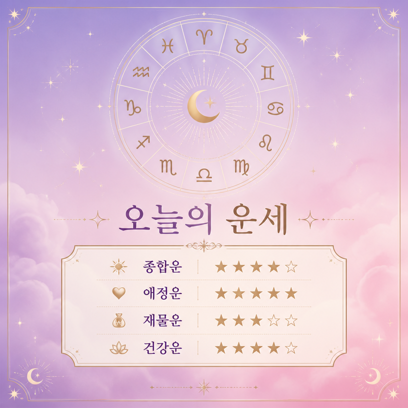 GPT 이미지 2로 생성한 오늘의 운세 카드