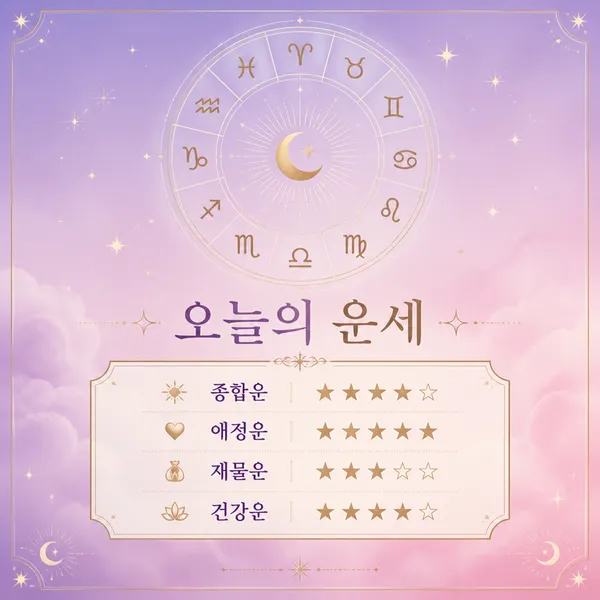 GPT 이미지 2로 생성한 오늘의 운세 카드